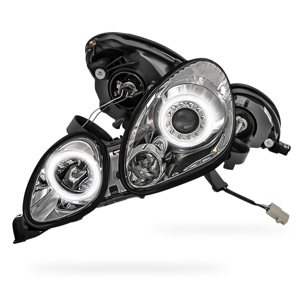 Lexus GS300 JZS160R (1998 - 2005) Crystal Clear CCFL Angel Eyes Projector Headlights LH + RH