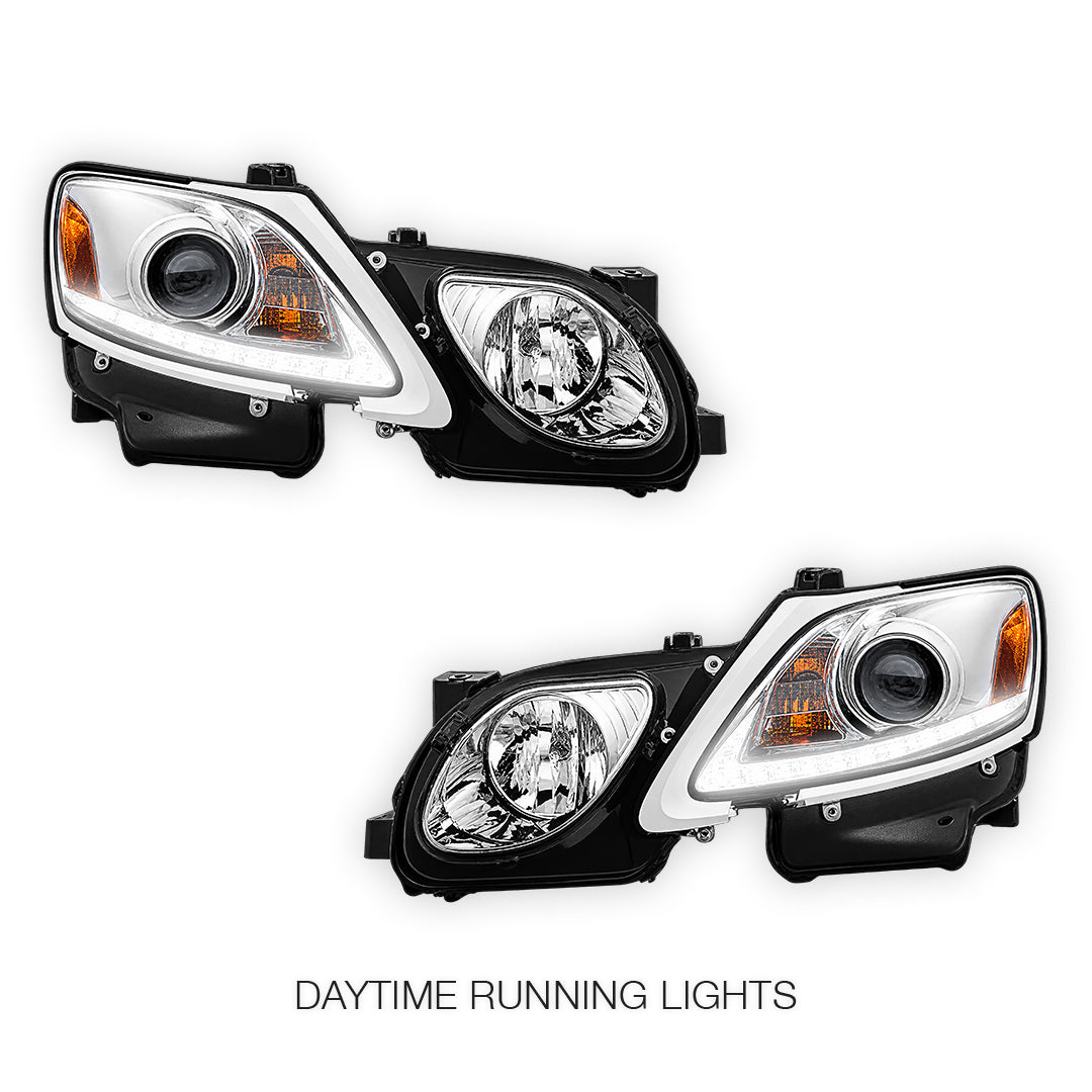 Lexus GS (2005 - 2011) LED DRL Projector Headlights LH + RH