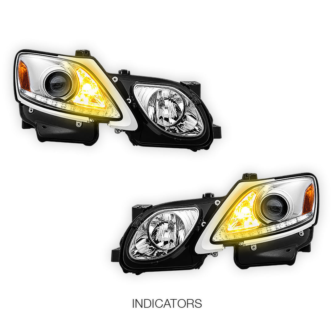 Lexus GS (2005 - 2011) LED DRL Projector Headlights LH + RH
