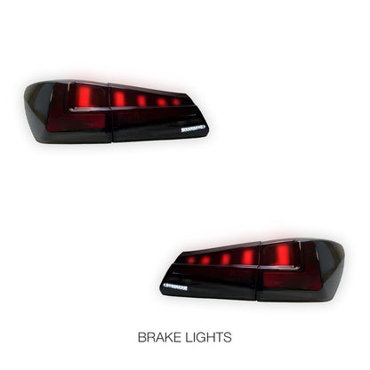 Lexus IS250 GSE20 (2006 - 2012) Nike Style Sequential RGB Full LED Tail Lights LH + RH