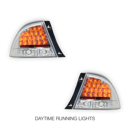 Lexus IS GXE10 (1998 - 2005) Crystal Clear LED Tail Lights LH + RH