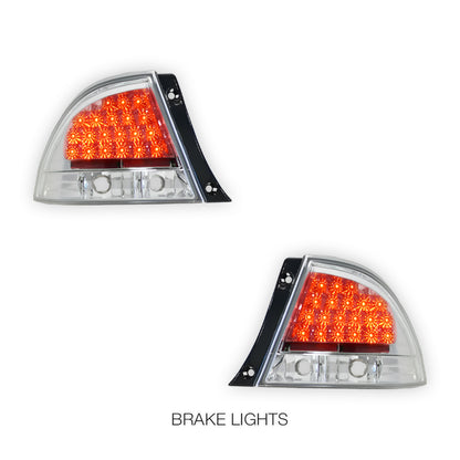 Lexus IS GXE10 (1998 - 2005) Crystal Clear LED Tail Lights LH + RH