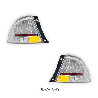 Lexus IS GXE10 (1998 - 2005) Crystal Clear LED Tail Lights LH + RH