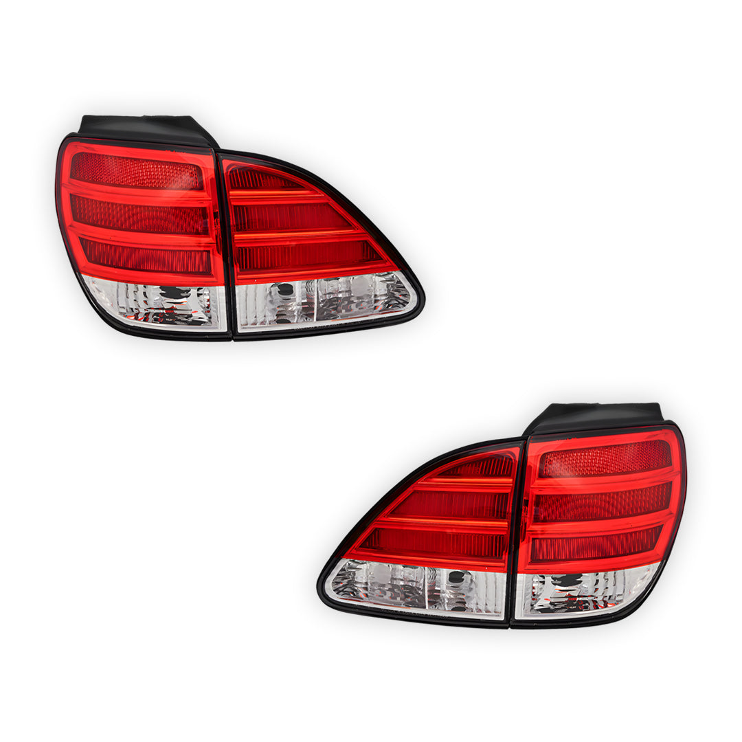 Lexus RX300 XU10 (1999 - 2003) Clear Red LED Tail Lights With Garnish LH + RH