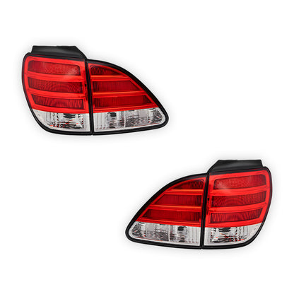 Lexus RX300 XU10 (1999 - 2003) Clear Red LED Tail Lights With Garnish LH + RH