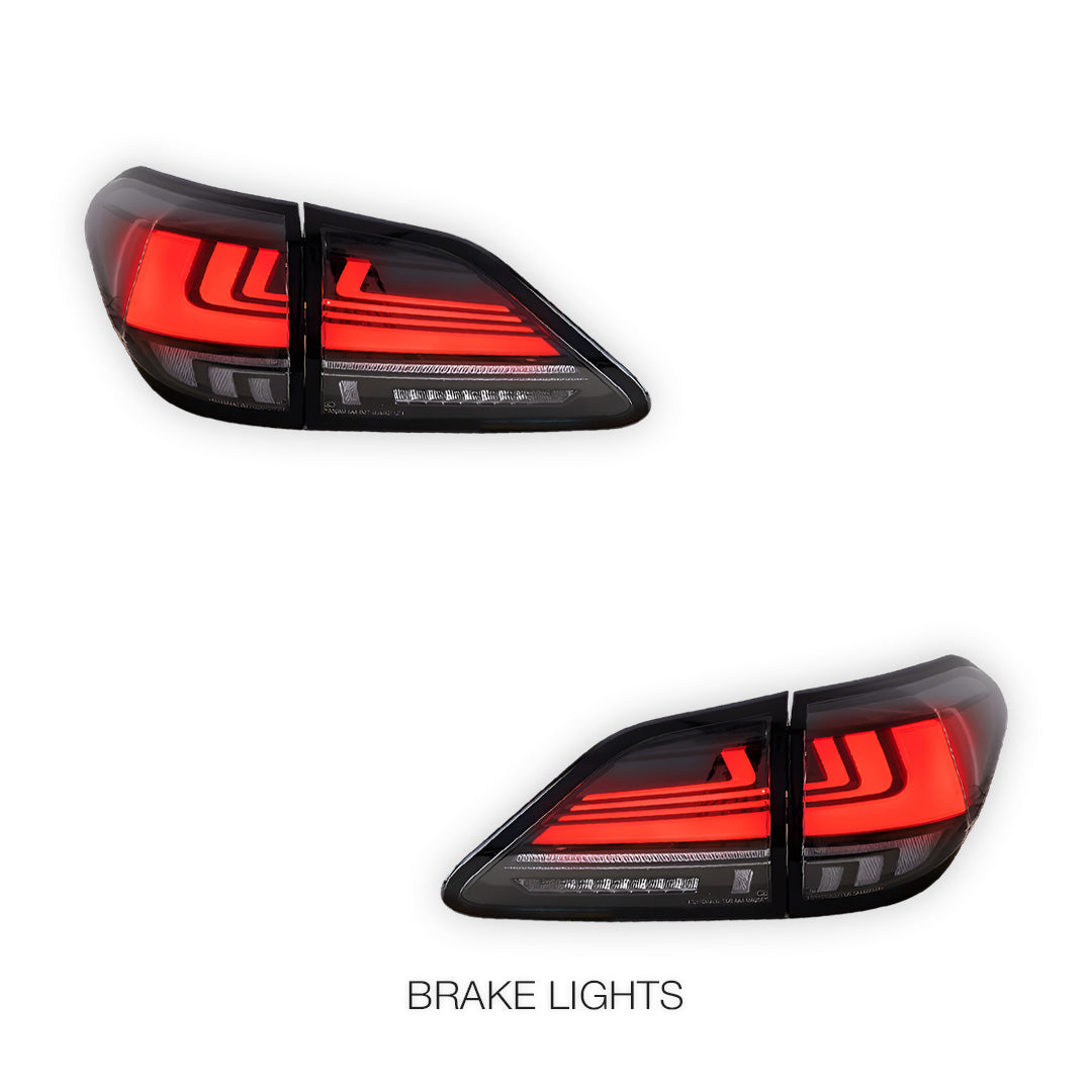 Lexus RX AGL / GGL / GYL (2009 - 2015) Smoked Clear Sequential Tail Lights LH + RH