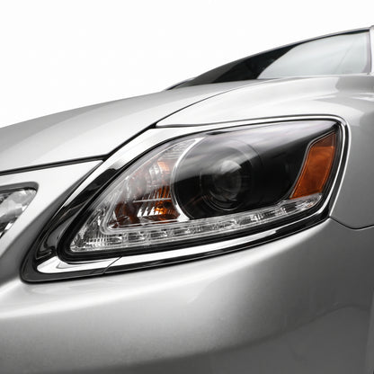 Lexus GS300 S190 (2005- 2010) HID / Xenon Model LED DRL Projector Headlights LH + RH installed close-up