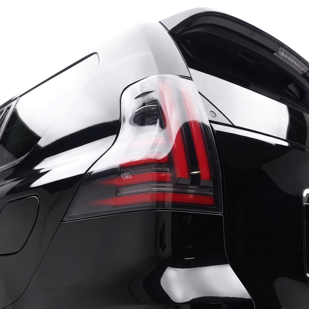 Lexus GX460 (2013 - 2018) Smoked LED Tail Lights LH + RH installed close-up