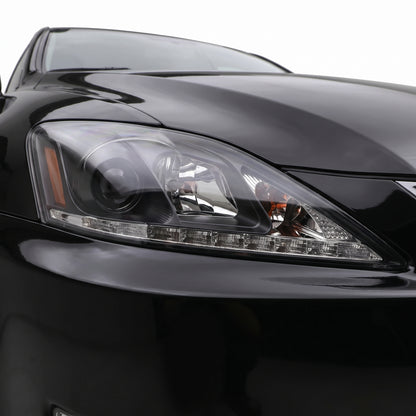 Lexus IS250 / IS350 GSE20 / GSE21 (2005 - 2013) LED DRL Projector Headlights LH + RH installed close-up