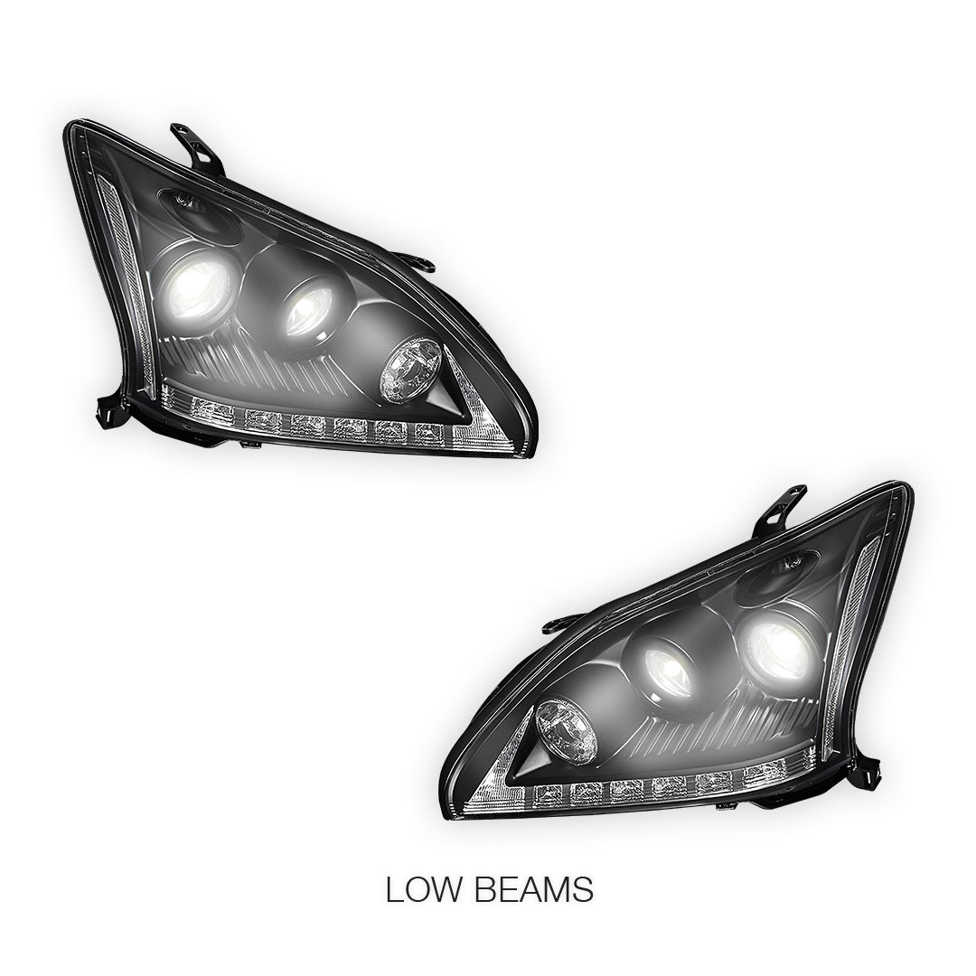 Lexus RX330 MCU33 / MCU38 (2003 - 2006) LED DRL & CCFL-Angel Eyes Projector Headlights LH + RH