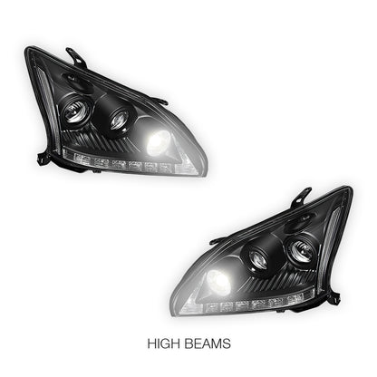 Lexus RX330 MCU33 / MCU38 (2003 - 2006) LED DRL & CCFL-Angel Eyes Projector Headlights LH + RH
