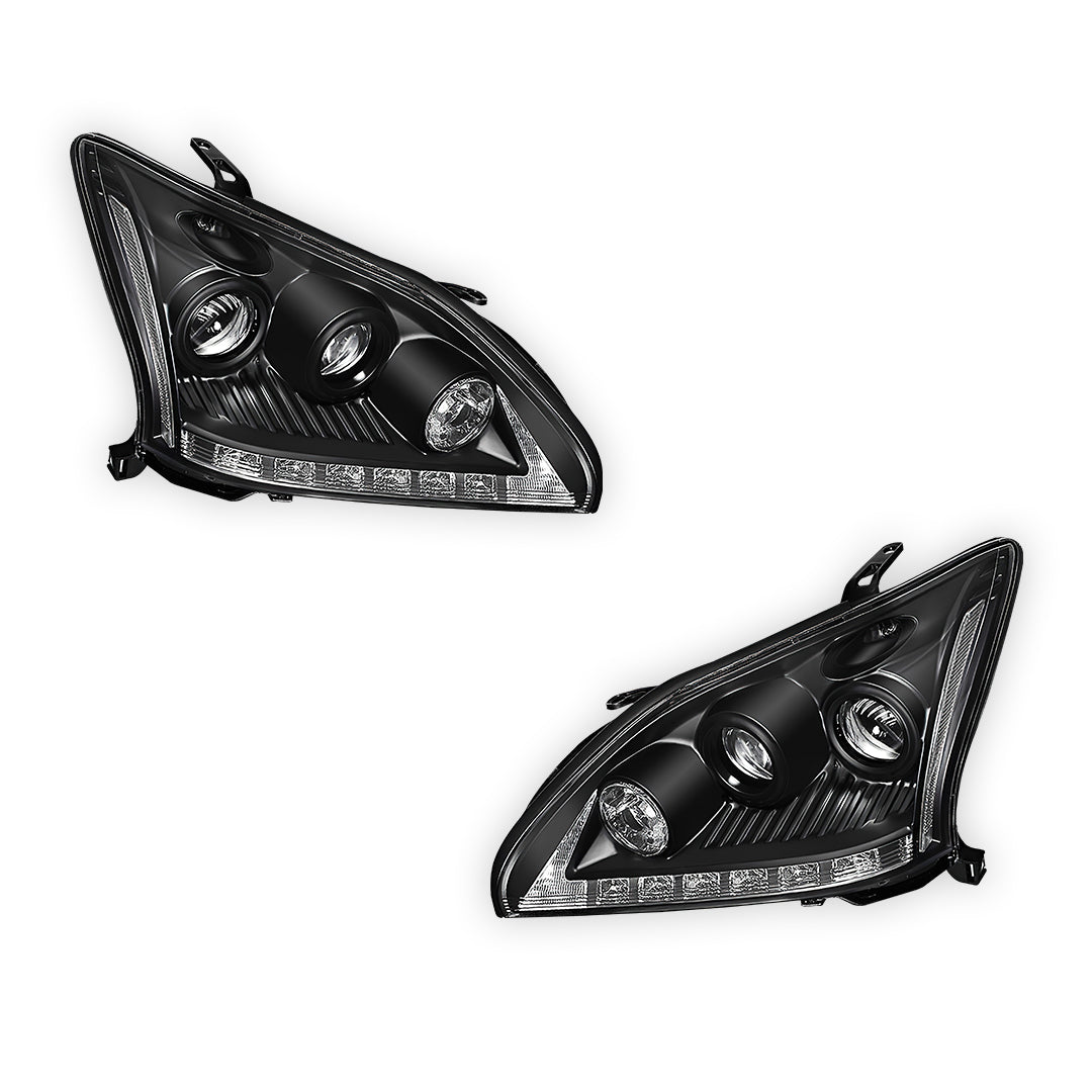 Lexus RX330 MCU33 / MCU38 (2003 - 2006) LED DRL & CCFL-Angel Eyes Projector Headlights LH + RH