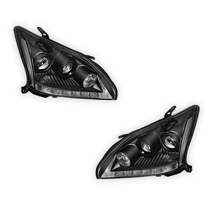 Lexus RX330 MCU33 / MCU38 (2003 - 2006) LED DRL & CCFL-Angel Eyes Projector Headlights LH + RH