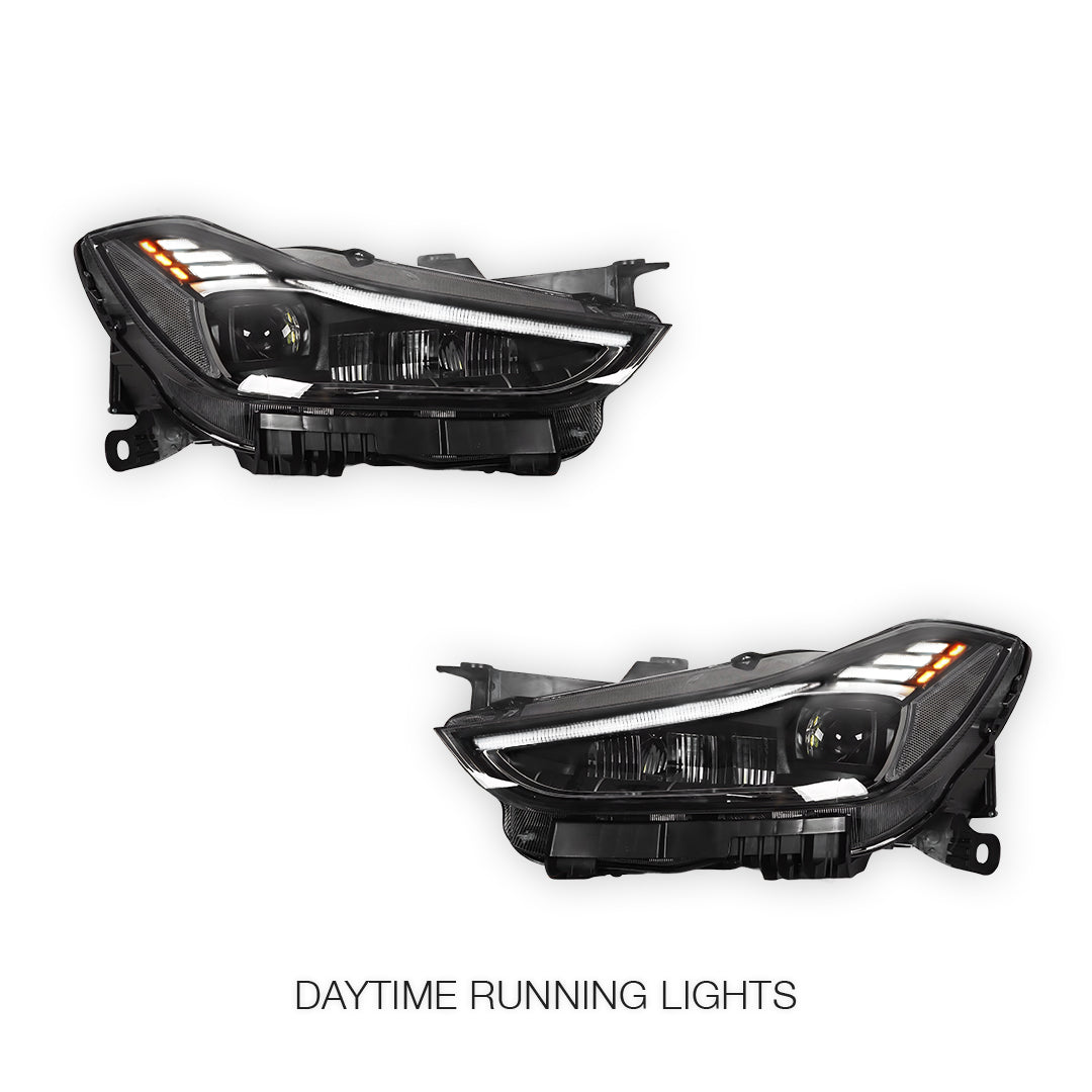 Maserati Ghibli M157 (2013 - 2020) Black Facelift Trofeo Style Full LED Headlights LH + RH