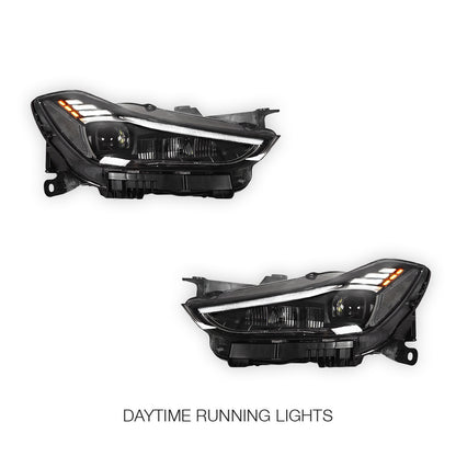Maserati Ghibli M157 (2013 - 2020) Black Facelift Trofeo Style Full LED Headlights LH + RH