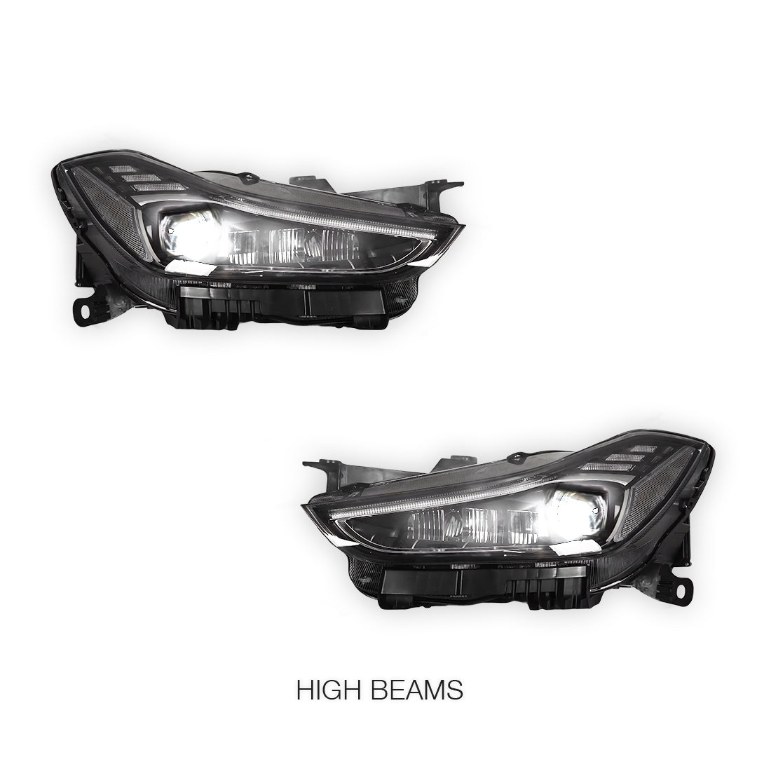 Maserati Ghibli M157 (2013 - 2020) Black Facelift Trofeo Style Full LED Headlights LH + RH