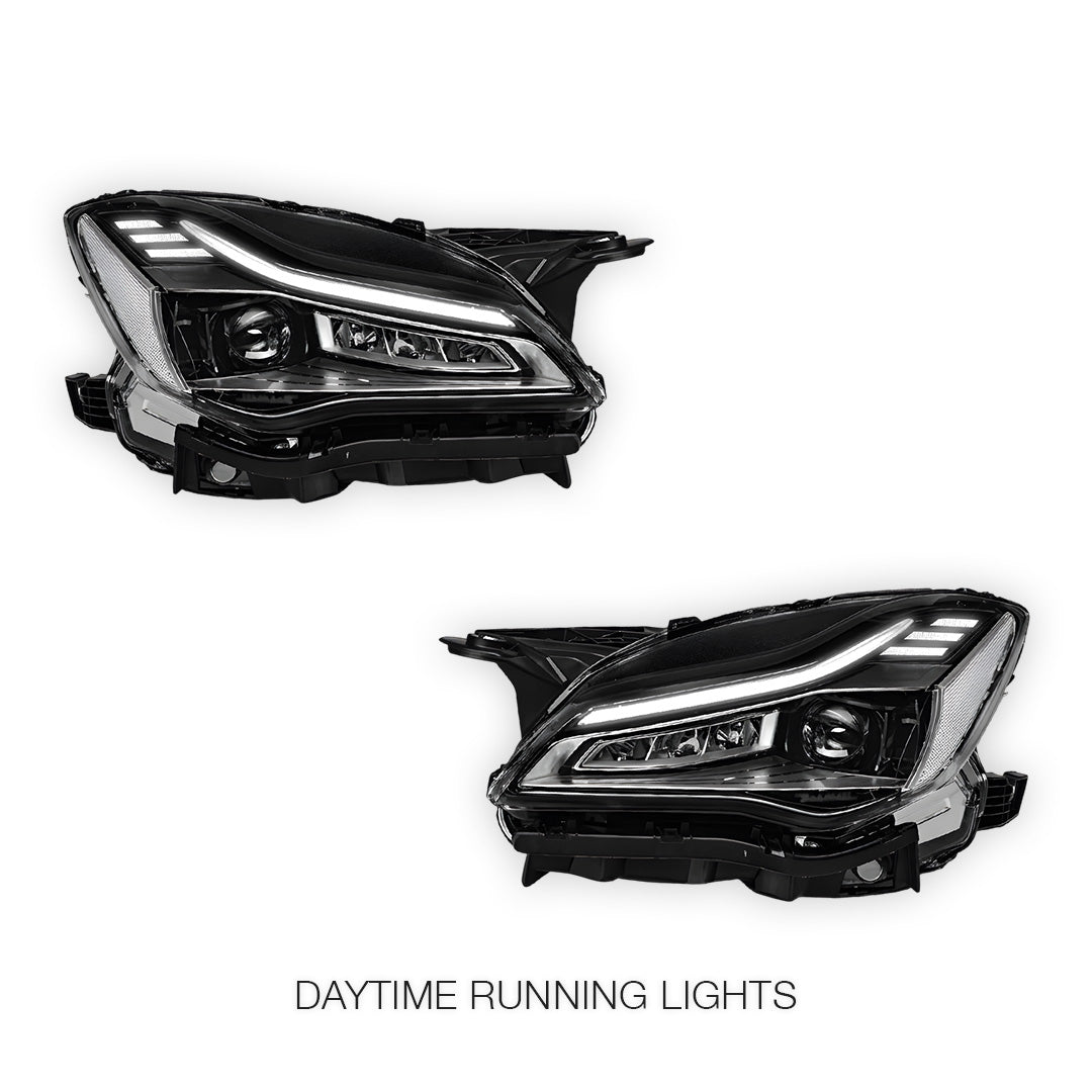 Maserati Quattroporte M156 (2013 - 2020) Black Facelift Trofeo Style Full LED Headlights LH + RH