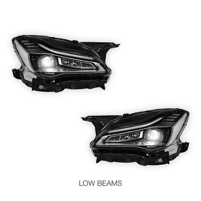Maserati Quattroporte M156 (2013 - 2020) Black Facelift Trofeo Style Full LED Headlights LH + RH