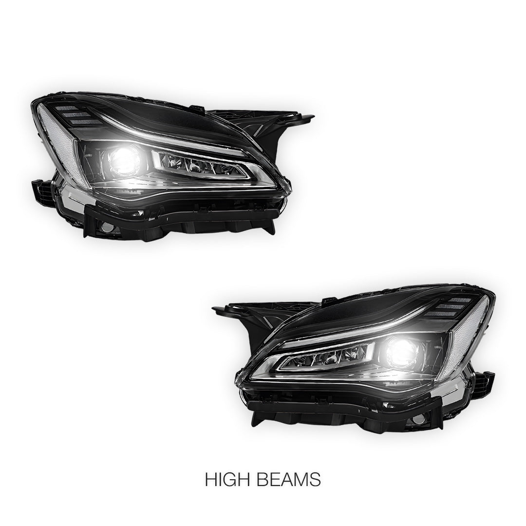 Maserati Quattroporte M156 (2013 - 2020) Black Facelift Trofeo Style Full LED Headlights LH + RH