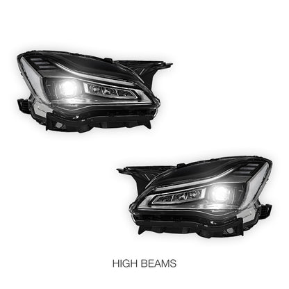 Maserati Quattroporte M156 (2013 - 2020) Black Facelift Trofeo Style Full LED Headlights LH + RH