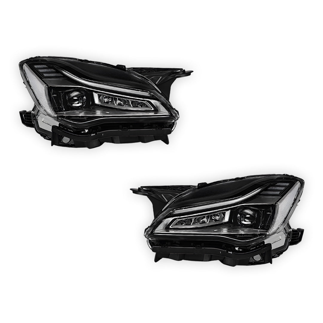 Maserati Quattroporte M156 (2013 - 2020) Black Facelift Trofeo Style Full LED Headlights LH + RH