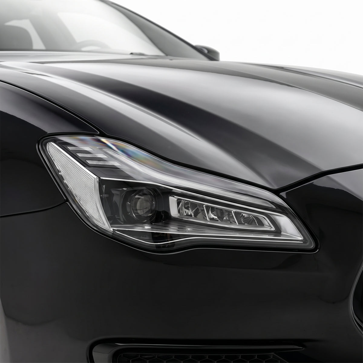 Maserati Quattroporte M156 (2013 - 2020) Black Facelift Trofeo Style Full LED Headlights LH + RH installed