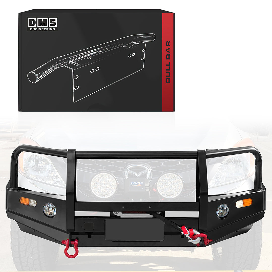 DMS Mazda BT-50 UP / UR (2011 - 2020) Triple Hoop Steel Bull Bar + LED Lights ADR Compliant