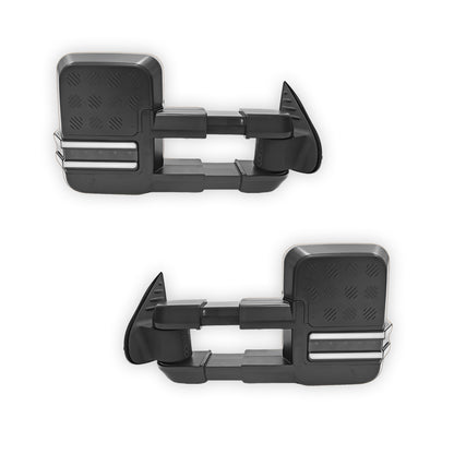 Mazda BT-50 UP / UR (2012 - 2020) Black Electric LED Indicators Extendable Towing Side Mirrors LH + RH
