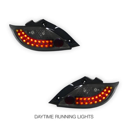 Mazda 2 DE (2007 - 2013) Full Smoked LED Tail Lights LH + RH