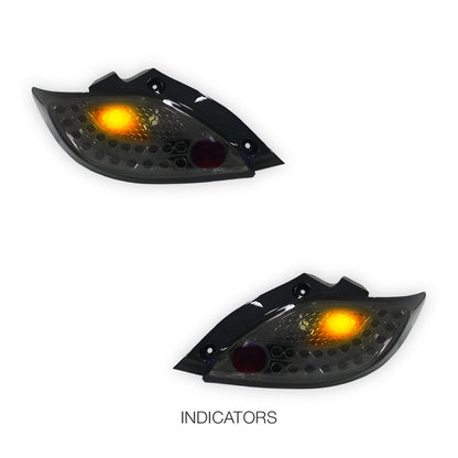 Mazda 2 DE (2007 - 2013) Full Smoked LED Tail Lights LH + RH