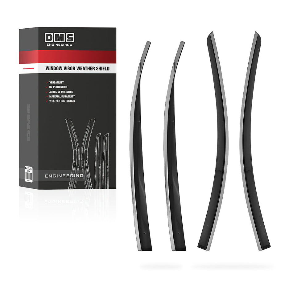 Mazda 3 BM / BN Hatch (2013 - 2019) Stainless Trim Front and Rear Window Visor Weather Shields