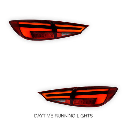 Mazda 3 BM / BN (2013 - 2018) Sequential Full LED 3D Stripe Tail Lights LH + RH