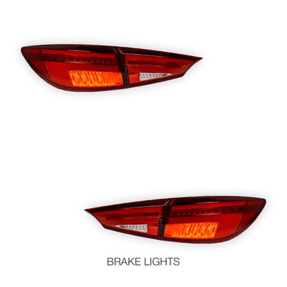 Mazda 3 BM / BN (2013 - 2018) Sequential Full LED 3D Stripe Tail Lights LH + RH