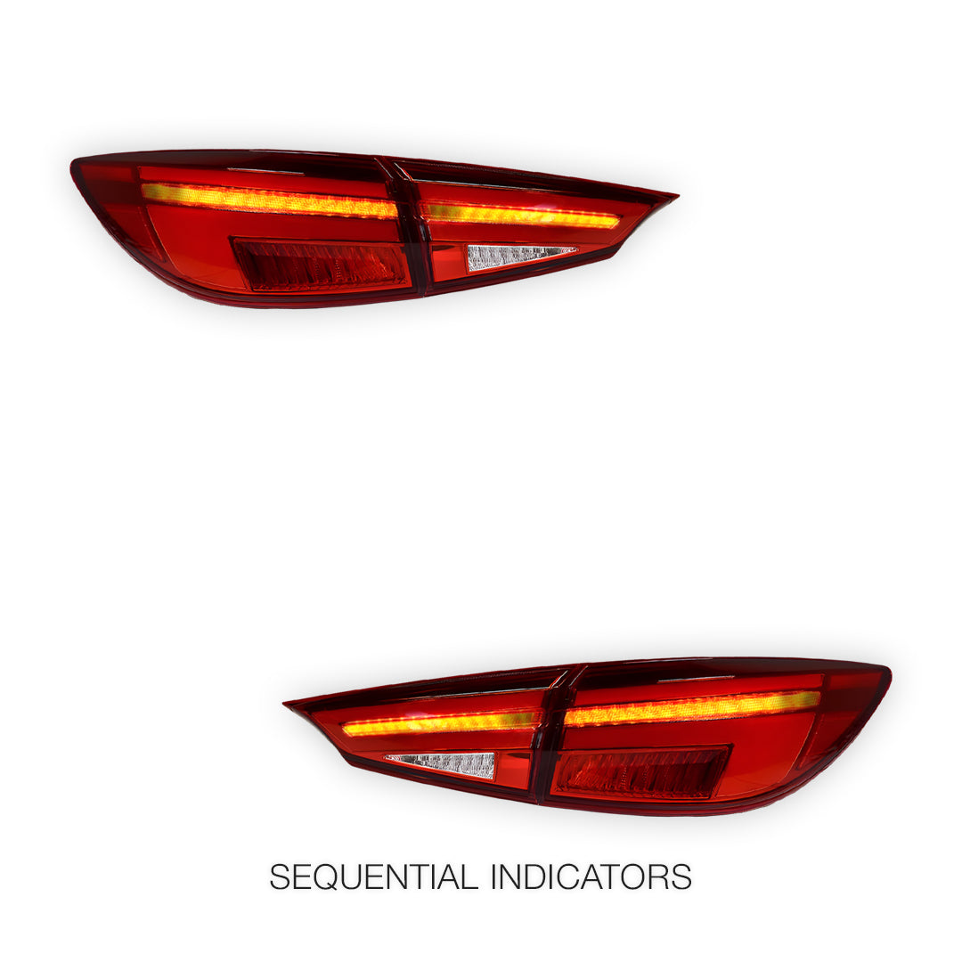 Mazda 3 BM / BN (2013 - 2018) Sequential Full LED 3D Stripe Tail Lights LH + RH
