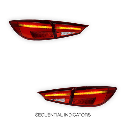 Mazda 3 BM / BN (2013 - 2018) Sequential Full LED 3D Stripe Tail Lights LH + RH