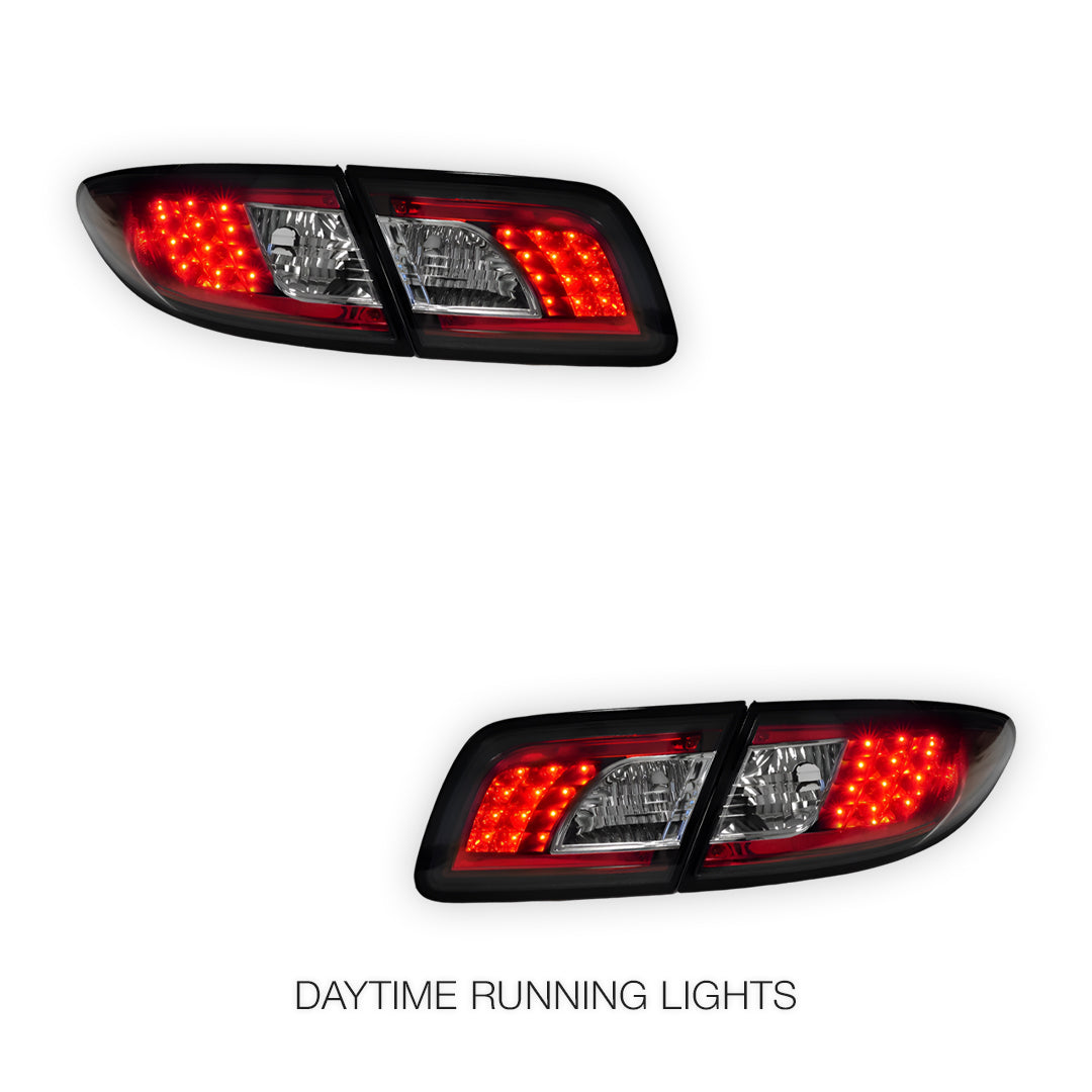 Mazda 6 GG (2002 - 2007) JDM Black LED Tail Lights LH + RH