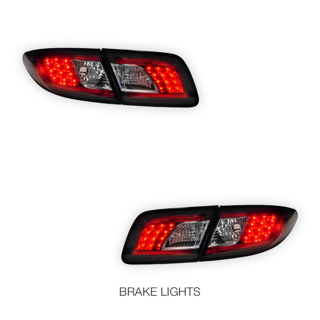 Mazda 6 GG (2002 - 2007) JDM Black LED Tail Lights LH + RH