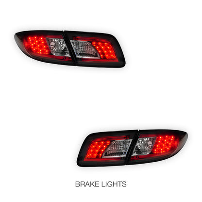 Mazda 6 GG (2002 - 2007) JDM Black LED Tail Lights LH + RH