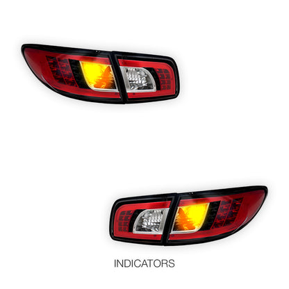 Mazda 6 GG (2002 - 2007) JDM Black LED Tail Lights LH + RH