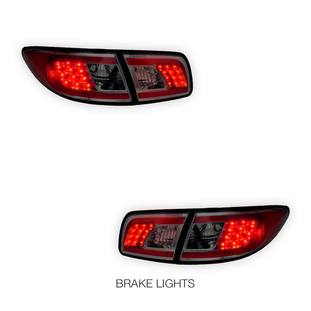 Mazda 6 GG (2002 - 2007) JDM Black LED Tail Lights LH + RH