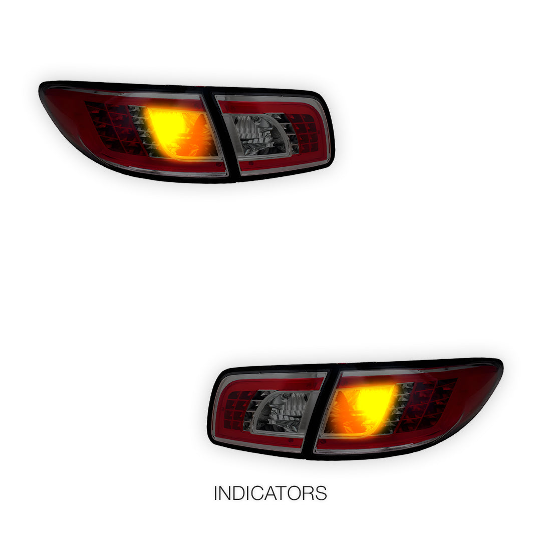 Mazda 6 GG (2002 - 2007) JDM Black LED Tail Lights LH + RH