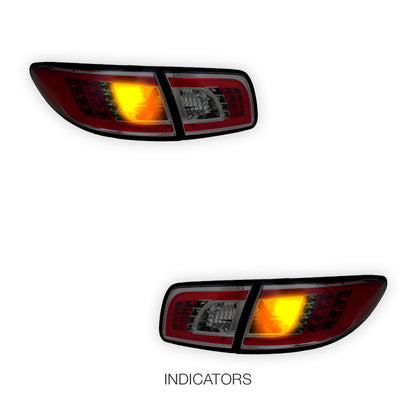 Mazda 6 GG (2002 - 2007) JDM Black LED Tail Lights LH + RH