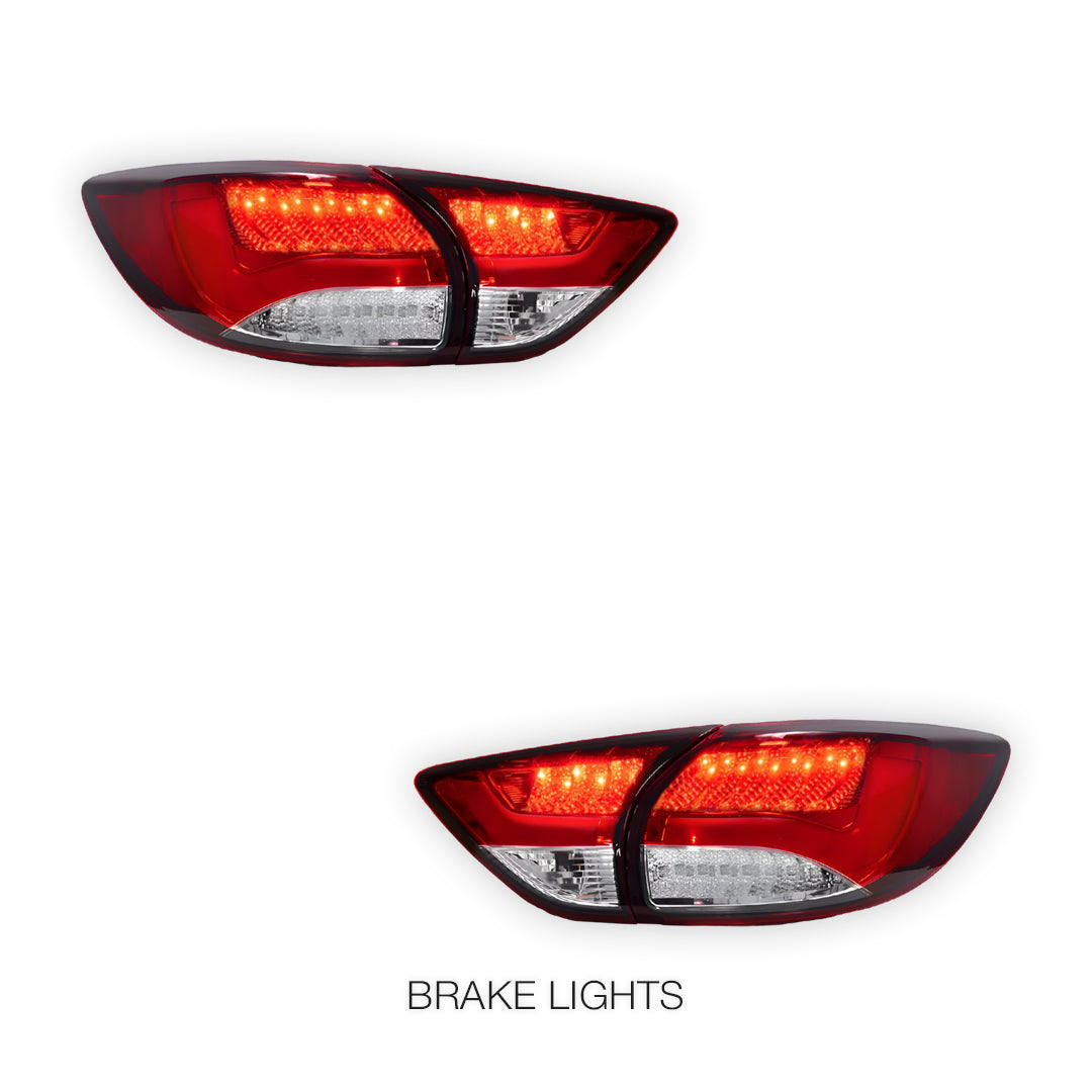 Mazda CX-5 KE (2012 - 2015) Sequential Clear Red 3D LED Stripe Bar Tail Lights LH + RH