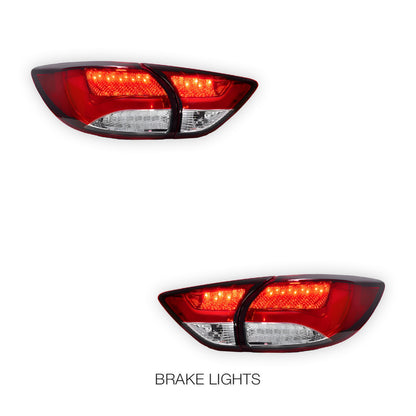 Mazda CX-5 KE (2012 - 2015) Sequential Clear Red 3D LED Stripe Bar Tail Lights LH + RH