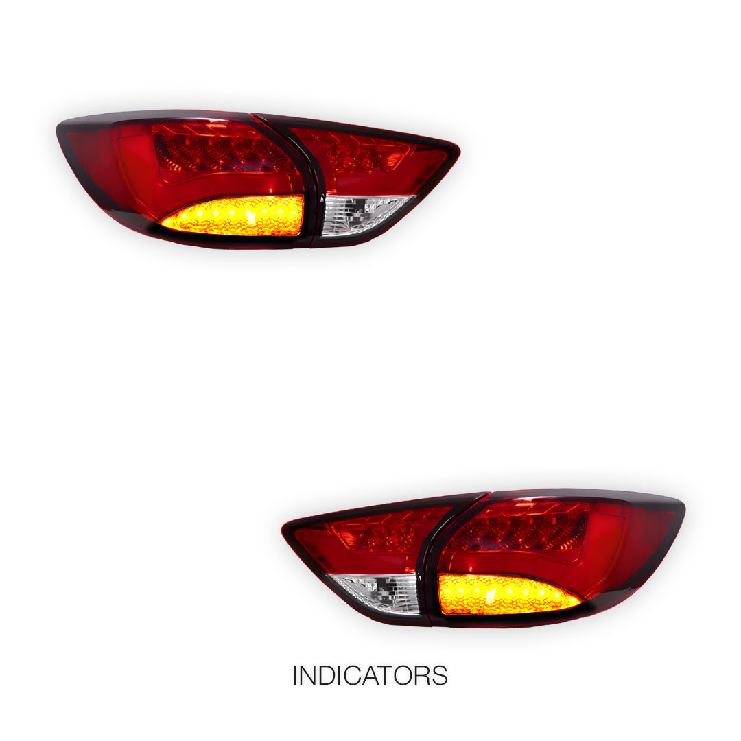 Mazda CX-5 KE (2012 - 2015) Sequential Clear Red 3D LED Stripe Bar Tail Lights LH + RH