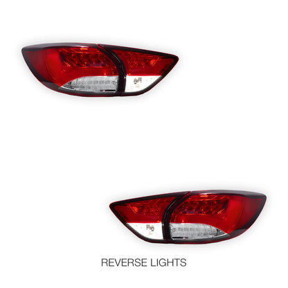 Mazda CX-5 KE (2012 - 2015) Sequential Clear Red 3D LED Stripe Bar Tail Lights LH + RH