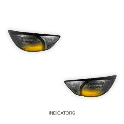 Mazda CX-5 KE (2012 - 2015) Sequential Full Smoked 3D LED Stripe Bar Tail Lights LH + RH