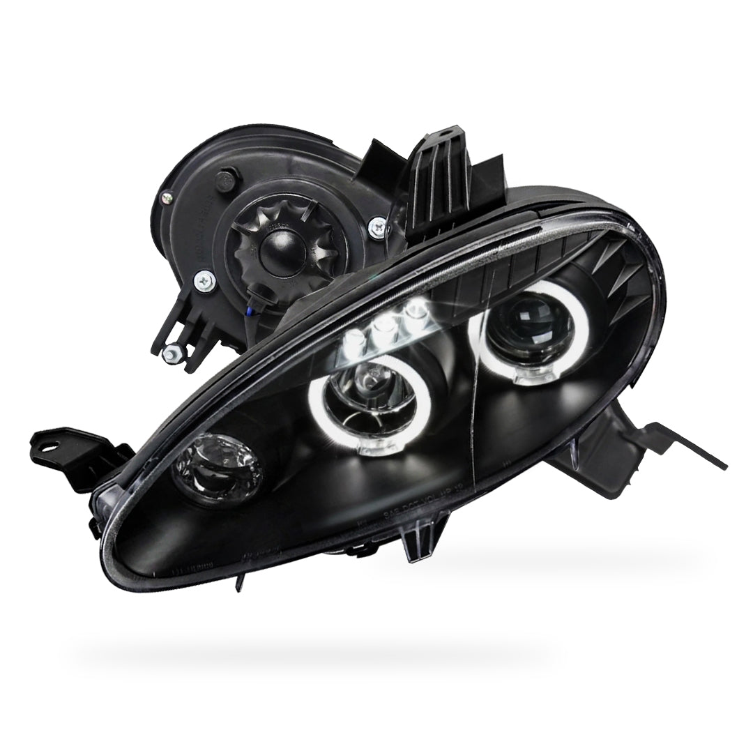 Mazda MX-5 NB (2001 - 2005) Black Angel Eyes Projector Headlights LH + RH