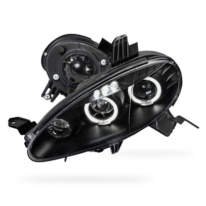 Mazda MX-5 NB (2001 - 2005) Black Angel Eyes Projector Headlights LH + RH