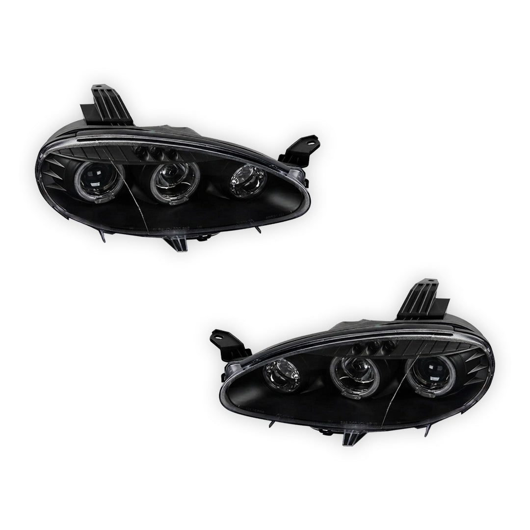 Mazda MX-5 NB (2001 - 2005) Black Angel Eyes Projector Headlights LH + RH